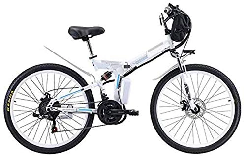 Elektrofahrräder : RDJM Ebike e-Bike, Motorunterstütztes Fahrrad 26 Zoll hohe Kohlenstoffstahl 350 W / 500 W Motor spreizt leicht kompakte wechselbare Lithium-Batterie 48V Falten Berg elektrische Faltrad