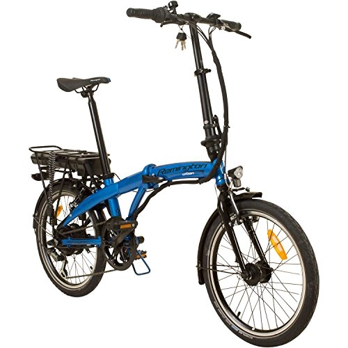 Elektrofahrräder : REMINGTON Urban Folder 20 Zoll Faltrad E-Bike Klapprad Pedelec StVZO Elektrofaltrad, Farbe:blau