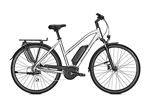 Elektrofahrräder : Rixe Montpellier B8 400 (11, 1 Ah), 8 Gang, Damenfahrrad, Trapez, Modell 2019, 28 Zoll, chromosilver Glossy, 55 cm
