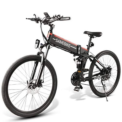 Elektrofahrräder : Roeam E-Bike 500W 26 Zoll Klappbares Elektrofahrrad 21-Gang-Stoßdämpfer Power Assist E Bike mit Federgabel 10.4AH Batterie 80KM Reichweite