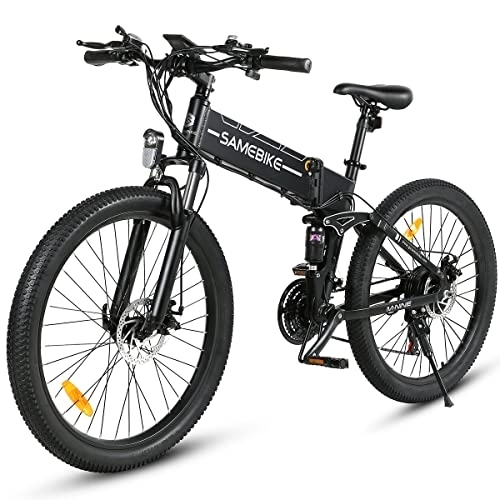 Elektrofahrräder : SAMEBIKE E Bike Elektrofahrrad E-Bike klapprad 26 Zoll 48V10.4 / 12.5Ah Abnehmbarer Akku, Max.Reichweite bis zu 50-100km Shimano 21 Gänge City EBike Herren Damen Off-Road Mountainbike