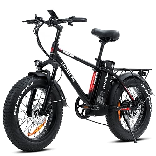 Elektrofahrräder : SAMEBIKE XWC05 E Bike Elektrofahrräder für Erwachsene mit abnehmbarem Akku 48V 13AH Mountain Ebike 20x4.0 Fat Tire