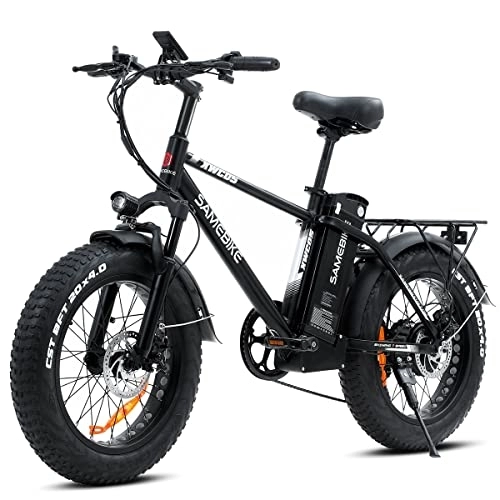 Elektrofahrräder : SAMEBIKE XWC05 Elektrofahrräder für Erwachsene mit abnehmbarem Akku 48V 13AH Mountain Ebike 20x4.0 Fat Tire Elektrofahrrad Shimano 7-Gang
