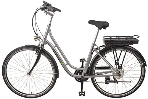 Elektrofahrräder : SAXONETTE Unisex – Erwachsene Fashion Plus 28" Retro E-Bike 11, 6 Ah 7-Gang Shimano Pedelec Elektrofahrrad Silber, One Size