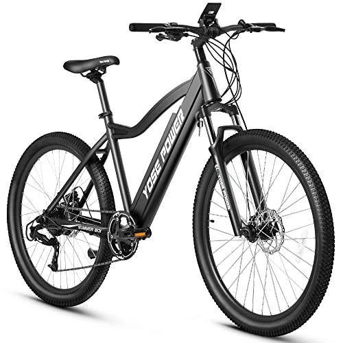 Elektrofahrräder : SEASON 27.5" E-Bike Mountainbike / City Bike, Shimano 7 Gang-Schaltung, mit L300 LCD Display + 250W Hinterradmotor + 36V13Ah Batterie abnehmbar (Summer B01(E-MTB))