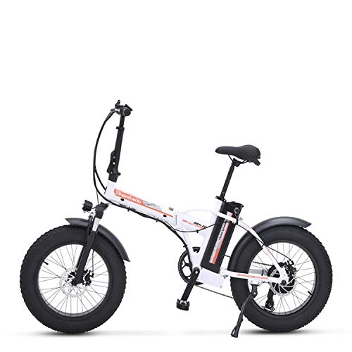 Elektrofahrräder : Sheng Milo MX20 faltbares Elektrofahrzeug, 500 W, 48 V, 15 Ah, für Erwachsene, Mountainbike (weiß, fügen Sie eine zusätzliche Batterie hinzu)