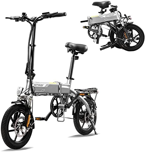 Elektrofahrräder : SILI Elektrofahrrad, E Bike City Bikes Klapprad Fahrrad aus Luft- und Raumfahrt-Aluminium, 7, 5 Ah Akku, 250 W Motor