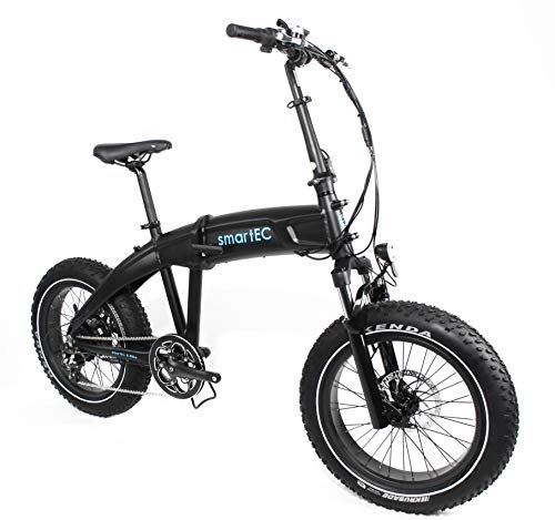 Elektrofahrräder : smartEC RockX-20f E-Klapprad Fat E-Bike E-Cruiser, 20 Zoll, Heckmotor, Samsung Li-Ion-Akku 48V, 250 Watt, 7 Gänge, Fahrunterstützung 25 km / h, Reichweite 120 km