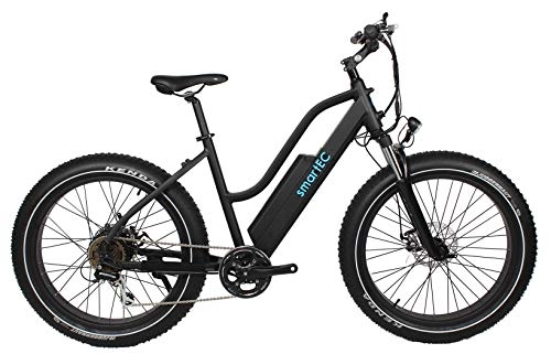 Elektrofahrräder : smartEC RockX-26T Trekking Winter Fat-Bike, E-Bike, Pedelec, 26 Zoll, Samsung Li-Ion-Akku 14AH, Fahrunterstützung 25km / h, 48V 250 Watt Heckmotor, Reichweite 120 km, 7 Gänge