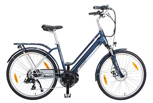 Elektrofahrräder : smartEC TrekX-MD Trekking E-Bike 26 Zoll mit Samsung Li-Ion-Akku 36v, 250 Watt, 7 Gänge, Fahrunterstützung 25 km / h, Mittelmotor, Rahmen-Akku, Reichweite 100 km
