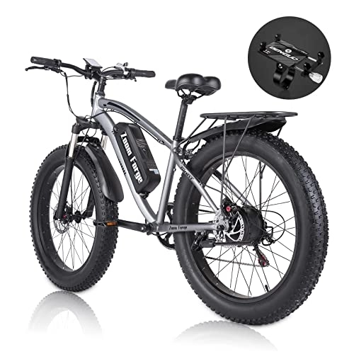 Elektrofahrräder : Souleader 26" Elektrofahrrad, E-Bike Mountainbike f眉r Erwachsene mit herausnehmbarem 48V 17Ah-Akku, Shimano 7-Gang-Schaltung E-MTB