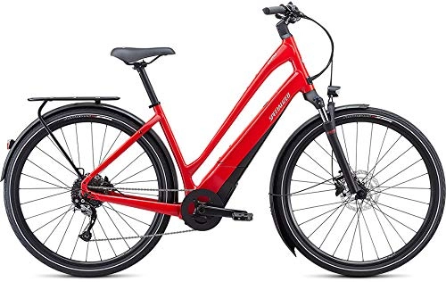 Elektrofahrräder : SPECIALIZED Turbo Como 3.0 Low-Entry 2020 | E-Bike | Elektrofahrrad | Citybike mit E-Motor, Rahmengre:S, Farbe:Flo Red W / Blue Ghost Pearl / Black / Chrome