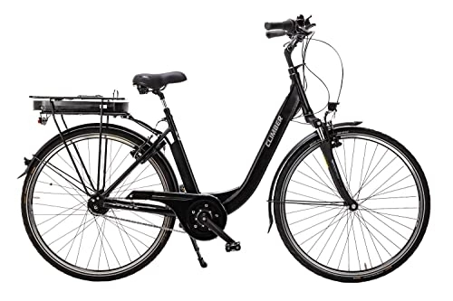 Elektrofahrräder : Sprick E Bike Climber Elektro Fahrrad City Pedelec Shimano Mittelmotor 36V, 12350114-2205, 48cm, Schwarz matt