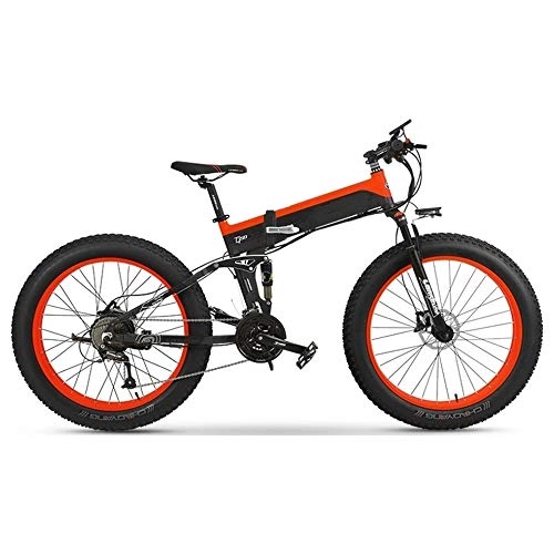 Elektrofahrräder : StAuoPK 2020 Neue 26-Zoll-Folding Elektro-Fahrrad, 4, 0 Fat Tire 48V Assist Mountain Bike Elektro-Fahrrad, A