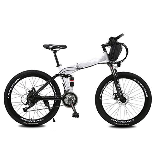 Elektrofahrräder : StAuoPK 250W Folding tragbares elektrisches Fahrrad, 26 Zoll 21 Geschwindigkeit 36V Doppelscheibenbremse Mountain Bike, B