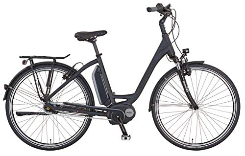 Elektrofahrräder : Stratos E-Bike Alu-City Damen 28 Zoll Boschmotor mit Rücktritt schwarz matt Elektrofahrrad, RH 55cm