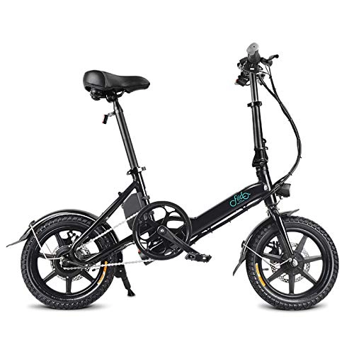 Elektrofahrräder : SummerRio 14 Zoll E-Bike Elektrofahrrad Mountainbike Elektro Fahrrad Pedelec mit Kapazitt Lwenbatterie LED-Anzeige 250W Max. 25km / h (Schwarz)