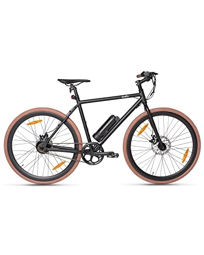 Elektrofahrräder : Sushi Bikes Maki+ S braun | City E-Bike | 75 km Reichweite | Herausnehmbarer Akku 9, 6 Ah | 24 V / 200 W Nabenmotor | Geringes Gewicht