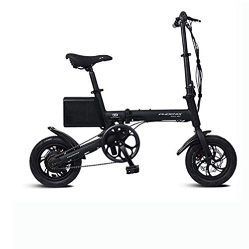 Elektrofahrräder : suyanouz Elektro-Fahrrad Erwachsene MäNner Und Frauen Kleine Folding Auto 36V Lithium-Batterie Moped, Schwarz