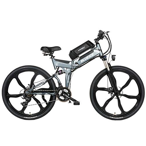 Elektrofahrräder : SYLTL Elektrofahrrad 26 Zoll E- Bike Mountainbike 48V Lithium Batterie 24 Gang Geschwindigkeitsuntersttzung Getriebe Faltbares E-Bike
