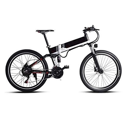 Elektrofahrräder : Syxfckc Elektro-Fahrrder, 48V 500W Mountainbike 21-Gang 26 Zoll, mit herausnehmbarer Neuer Energie Lithium-Batterie (Color : 500WBlack)