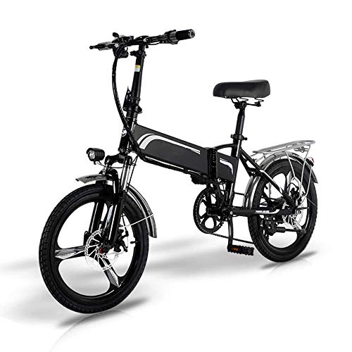 Elektrofahrräder : TCYLZ 20-Zoll-Elektrofahrrad für Erwachsene, faltbares Elektrofahrrad / Elektrofahrrad mit 48-V-12, 5-Ah-Batterie und professionelle 7-Gang-Gänge, weiß, Blau