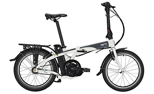 Elektrofahrräder : Tern E-LINK D7i 20" E-Bike 10, 4 Ah Faltrad Klapprad 7-G White / Grey / Green