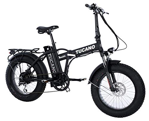 Elektrofahrräder : Tucano Bikes Monster 26. Bicicleta eléctrica 26" •Motor: 1.000W-48V • Frenos hidraulicos • Velocidad máxima: 42 Km / h •Batería: 48V 12Ah (Negro) Naked …