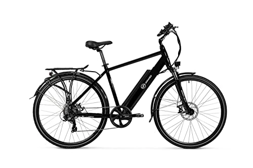 Elektrofahrräder : Varaneo E Bike Trekkingrad Herren 250W 25km / h 522Wh Schwarz Pedelec 7 Gang Alu