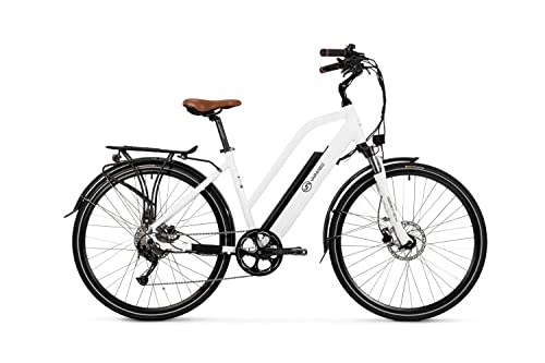 Elektrofahrräder : Varaneo E Bike Trekkingrad S Damen Weiß 250W 25km / h 522Wh Pedelec 9 Gang Aluminium