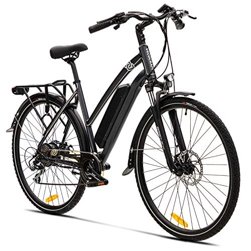 Elektrofahrräder : VecoCraft Elektrofahrrad E Bike Athena E-Bike Trekking Pedelec für Damen Herren, 28Zoll Urban Citybike, mit 36V 250W 13Ah Akku 25km / h 100km, Shimano 8-Gang Electric Bike