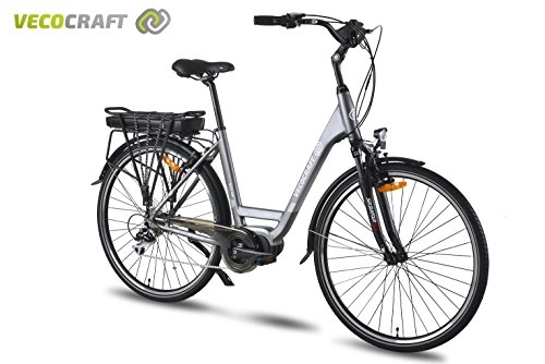 Elektrofahrräder : VECOCRAFT Gaia M8 Elektrofahrrad, City Bike, E-Citybike, E-Bike, 36V 250W Bafang Max Mid Motor
