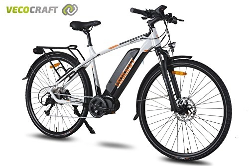 Elektrofahrräder : VECOCRAFT Helios M9 Elektrofahrrad, Trekking Bike, E-Bike, E-Trekkingbike, 36V 250W Bafang Max Mid Motor