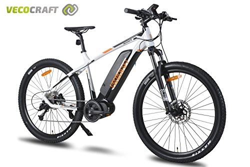 Elektrofahrräder : VECOCRAFT Hermes 9 Elektrofahrrad, Elektro Mountain Bike, E-MTB, E-Bike, E-Mountainbike, 48V 250W, Bafang Max Mid Motor