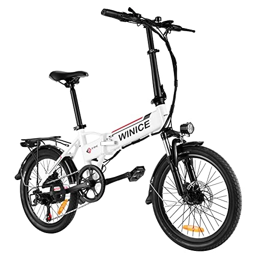 Elektrofahrräder : VIVI E-Bike Klapprad, 20 Zoll Elektrofahrrad, 350W Citybike Elektrisches Fahrrad mit herausnehmbarer 8 Ah Batterie, Shimano 7-Gang