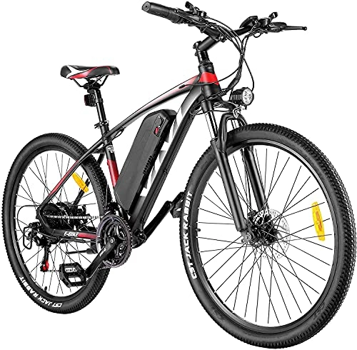 Elektrofahrräder : VIVI Ebike Mountainbike, 26" / 27, 5" Elektrofahrrad Pedelec, 350W E-Bike Herren und Damen mit Abnehmbarer 10, 4 Ah Lithium-Ionen-Batterie, 21-Gang-Getriebe