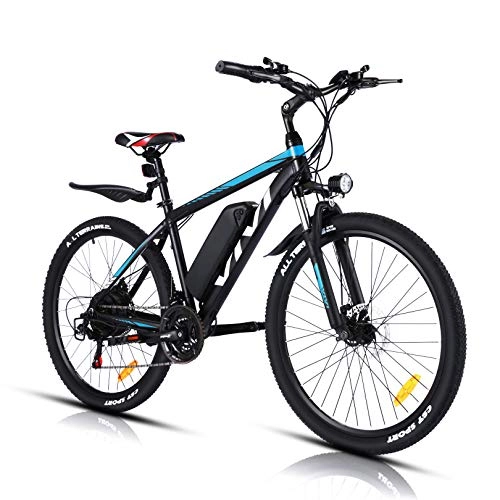 Elektrofahrräder : VIVI Ebike Mountainbike, 26 / 27.5 Zoll Elektrofahrrad, 36V 350W E-Bike Herren Damen, 10.4Ah Abnehmbar Lithium Batterie, Shimano 21-Gang Schaltung