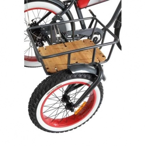 Elektrofahrräder : Volta Sidecar Velo Elektrisches Fahrradlenker, Schwarz / Rot, Schwarz