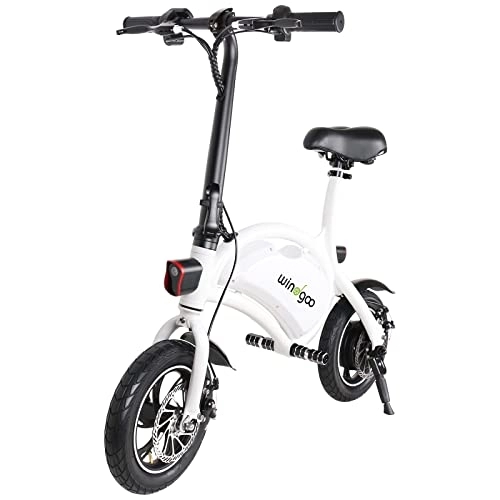 Elektrofahrräder : Windgoo E-Bike Faltbares E-Bike Max Geschwindigkeit 25 km / h 12 Zoll Super Bike Lithium-Akku 36 V Unisex Fahrrad (Schwarz)