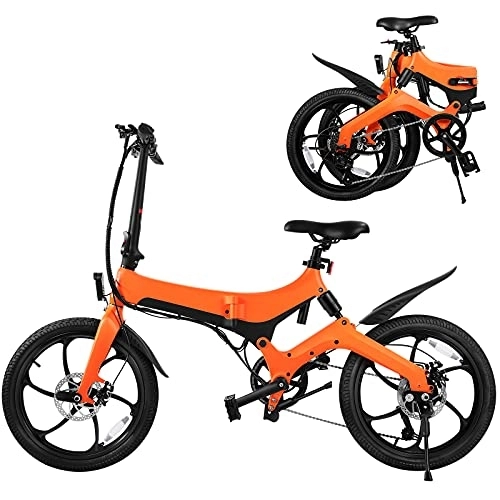 Elektrofahrräder : WINOMO 20- Zoll- Klapp- E- Bike, 7- Gang- Faltbares Elektrisches Fahrrad, 250W Elektrisches Fahrrad E- Bike mit Abnehmbarer 36V- Lithium- Batterie, Faltbarer Pedelec für Erwachsene