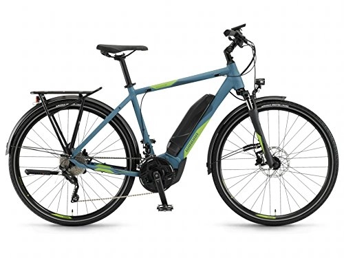 Elektrofahrräder : Winora E-Bike Yucatan 20 Herren 500Wh 28'' 20-G XT 18 YWC Aqua / Lime Matt 48