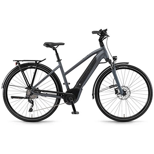 Elektrofahrräder : Winora Sinus i10 500 Damen Pedelec E-Bike Trekking Fahrrad grau 2019: Größe: 52cm
