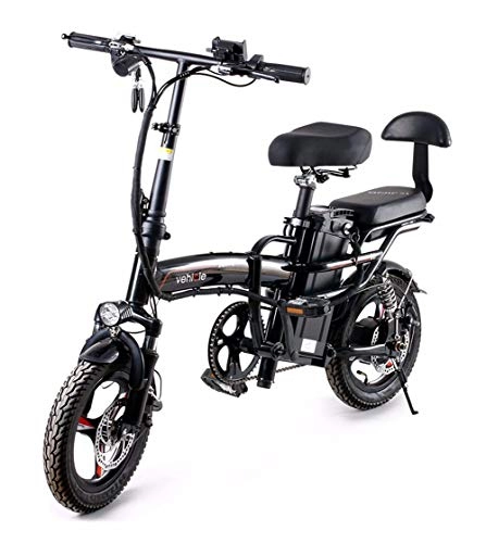 Elektrofahrräder : XCBY Urban E-Bike, Klapp E-Bike / Pedelec - 14 Zoll 400w Motor 48V Kann Bemannte Elektrische Fahrradbatterie Abnehmbar Sein 45KM