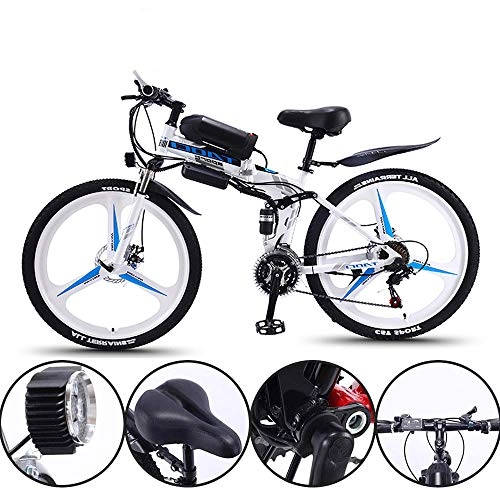 Elektrofahrräder : Xcmenl 26" E-Bike Mountainbike Elektrofahrrad, 21-Gang Pedelec Citybike Stadtrad 36V 13 AH Lithium-Ionen-Batterie 21-Gang-Getriebe Pendelrad Ebike, Weiß