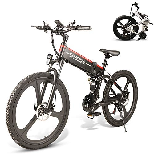 Elektrofahrräder : Xcmenl Fahrrad Elektro Fahrrad 26" Wheel Folding Ebike 350W Aluminium Elektrofahrrad Für Erwachsene Mit Abnehmbaren 48V 10AH Lithium-Ionen-Batterie