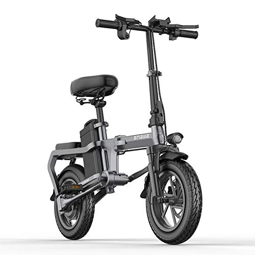 Elektrofahrräder : xianhongdaye 14 Zoll Elektrofahrrad 48V10A Mini Elektrofahrrad 350W leistungsstarkes Mountainbike / Vollgas Roller-Dunkelgrau