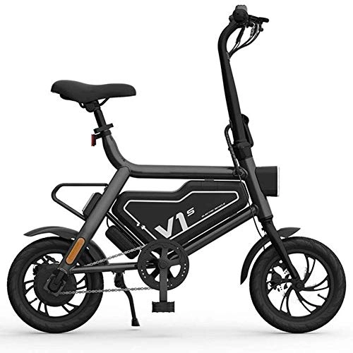 Elektrofahrräder : YANGMAN-L Folding E-Bike, 14 Zoll-elektrisches Fahrrad mit LCD-Anzeige 100 kg Max Last für Mobility-Reisen, Grau