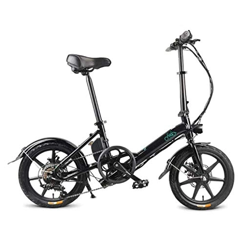Elektrofahrräder : YANGMAN-L Folding Electric Bike, 16 Zoll zusammenklappbarer Elektro Commuter Bike Ebike mit 36V 7.8Ah Lithium-Batterie, Schwarz