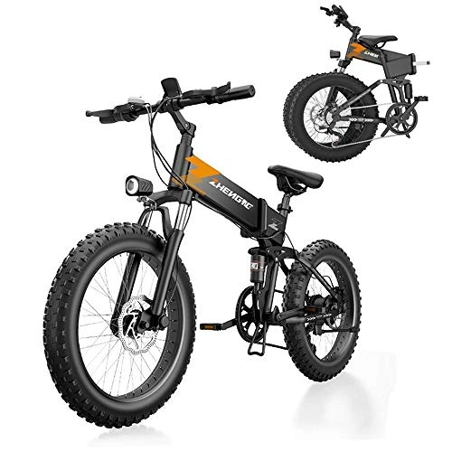Elektrofahrräder : YAUUYA Faltbares Mountainbike E-Bike Bike 400W, 20 Zoll Fettreifen Mit 40V 10Ah Lithiumbatterie, Stadtfahrrad Max. Geschwindigkeit 25 Km / H, 200 Kg Last 3 Modi Fr Erwachsene