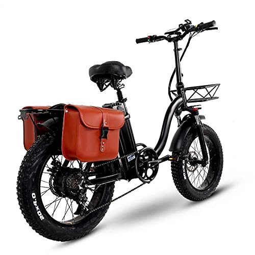 Elektrofahrräder : YIZHIYA Elektrofahrrad, 20 Zoll 4.0 Fat Reifen faltendes All Terrain E-Bike, Elektrisches Mountainbike für Erwachsene, Scheibenbremse vorne und hinten, 48V Lithium Batterie Schnee Ebike, 48V 15AH 750W